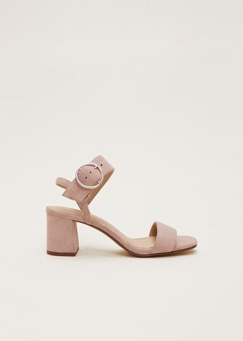 Phase Eight Suede Buckleed Heels Rose Australia | QR4876031